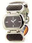 Fossil Womens ES2296 Stainless Steel Leather Inlay Watch Links New
