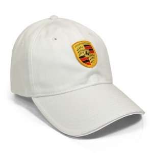  Porsche Crest Logo White Baseball Cap Automotive