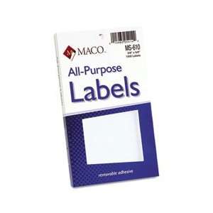  MACMS610 Maco® LABEL,3/8 X 5/8,1M,WHT