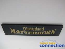   Display Disneyland MATTERHORN Bobsleds Attraction Prop Mini Sign