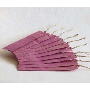  Bookmarks with Real Leaf Imprints Pink Handmade Paper Bookmark 