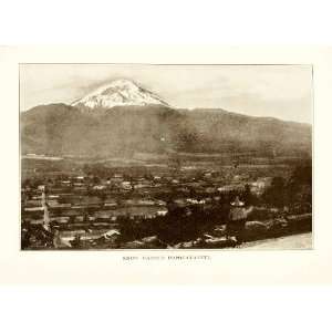  1908 Print Popocatapetl Volcano Mountain Mexico Snow 