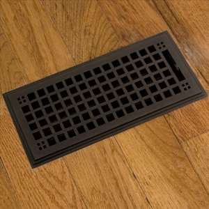 Mission Bronze Floor Register with Louvers   6 x 12 (Overall 6 3/4 