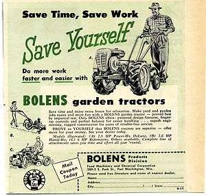 1952 Bolens Power Ho DeLuxe Garden Tractor Ad  