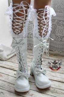 Sweet Bridal Princess Lolita Bow Tie BJD Boots White 23  