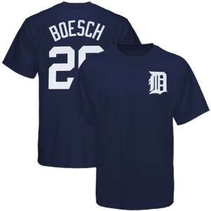 Majestic Detroit Tigers #26 Brennan Boesch Navy Blue Player T shirt 