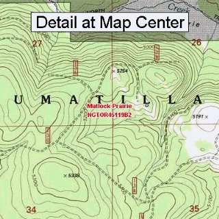  USGS Topographic Quadrangle Map   Matlock Prairie, Oregon 