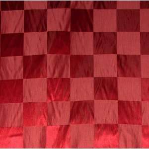  54 Wide Talara Satin Jacquard Check Red Fabric By The 