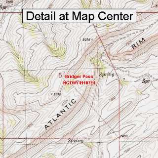  USGS Topographic Quadrangle Map   Bridger Pass, Wyoming 