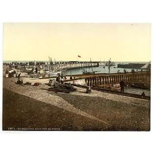  Photochrom Reprint of Bridlington, the harbor, Yorkshire 