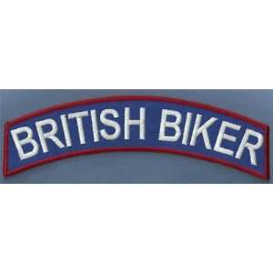  BRITISH BIKER TOP ROCKER ENGLAND UK BACK VEST PATCH NEW 