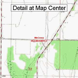   Topographic Quadrangle Map   McCrory, Arkansas (Folded/Waterproof