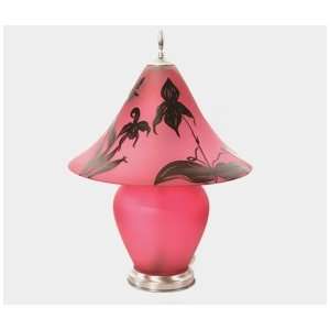  Correia Designer Art Glass, Lamp Ruby/Black Orchid