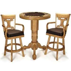  Ball and Claw Turned Pedestal Flip Poker Chess Pub Table 