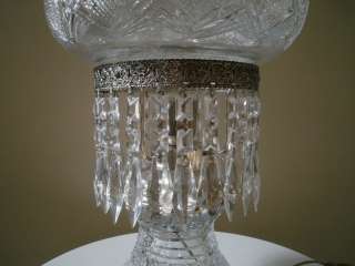 YASEMIN American Brilliant style Cut Glass Boudoir Lamp  