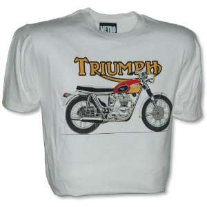  Metro Racing Triumph T120 T Shirt , Color White, Size Lg 