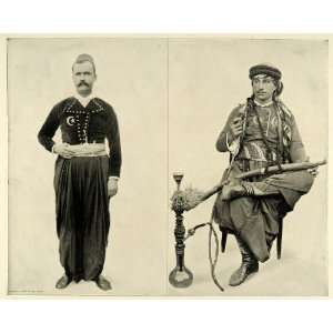  1893 Print Chicago Worlds Fair Syrian Costume Hookah 