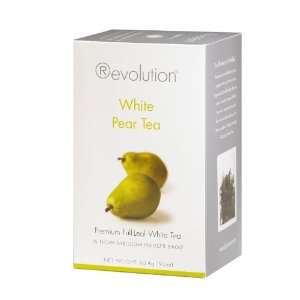  Revolution Tea White Pear Tea, 16 Count Teabags (Pack of 6 