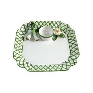  Green Trellis with Scallions and Garlic Chip and Dip