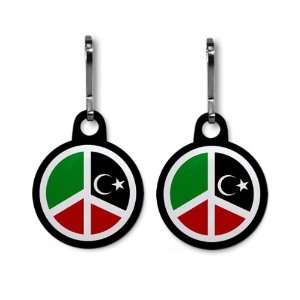  FREEDOM PEACE FOR LIBYA Politics 2 Pack of 1 Zipper Pull 