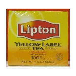 Lipton Yellow Label Tea Bags Orange Pekoe 100sx3