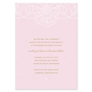  Swirling Blush Wedding Invitations