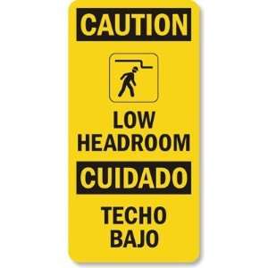  Low Headroom (with graphic) (bilingual) Plastic Sign, 10 