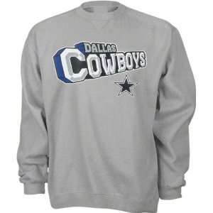    Dallas Cowboys Grey All Out Crew Neck Sweatshirt