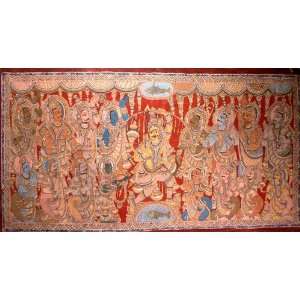  Arjuna at Draupadis Swayamvar   Kalamkari Painting on 