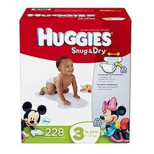  Huggies Diapers Size3; Quantity 228 LeakLock protection 