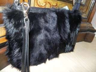 New with tag DIANE GAIL rabbit hair fur bag