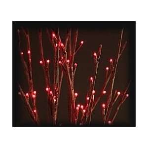  Lighted Red Christmas Willow   96 Bulb 3 Stems Electric 39 