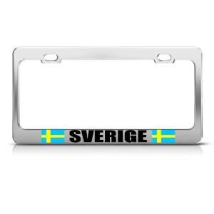  Sweden Flag Sverige Swedish Country Metal license plate 