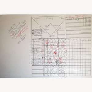 Suzyn Waldman Handwritten/Signed Scorecard Yankees at Red Sox 7 27 