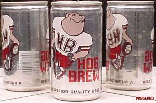HOG BREW BEER A/A CAN RED WHITE BLUE BREWING PERRY GEORGIA PABST 19P 