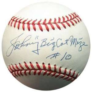  Johnny Big Cat Mize Autographed NL Baseball PSA/DNA 