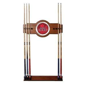Molson Canadian 2 piece Wood and Mirror Wall Cue Rack  