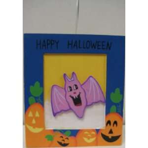   Halloween Decorative Wooden Box with Bat and Pumpkins