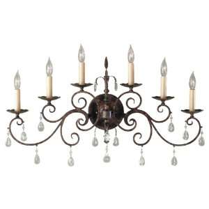 Murray Feiss WB1228MBZ Chateau Collection 6 Light Wall Sconce, Mocha 