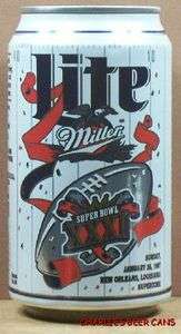 LITE BEER A/A CAN SUPER BOWL 31 NEW ORLEANS LA GREEN BAY PACKERS WON 
