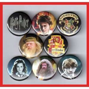  Harry Potter Set of 8   1 Inch Buttons 