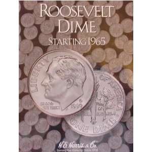  HARRIS ROOSEVELT DIME 1965  CURRENT COIN FOLDER 2685 