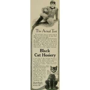  1905 Ad Chicago Kenosha Hosiery Black Cat Stockings Socks 
