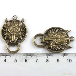 10x Hellish Wolf Antique Bronze Charms Pendants 140509  