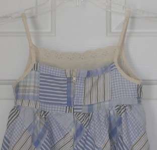 Gap girls blue patchwork sun slip dress size 8 clothes summer  
