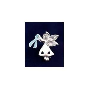  Light Blue Ribbon Pin Angel By My Side (Retail 