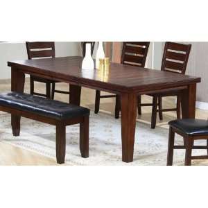  Dining Table with Ladder Design Top Dark Oak Finish 