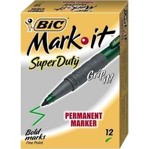  BIC Mark It Super Duty Pocket Permanent Marker, Green 