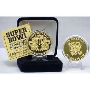  24kt Gold Super Bowl XXIV flip coin 