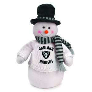   Oakland Raiders Plush Dressed for Winter Snowman Christmas Decoration